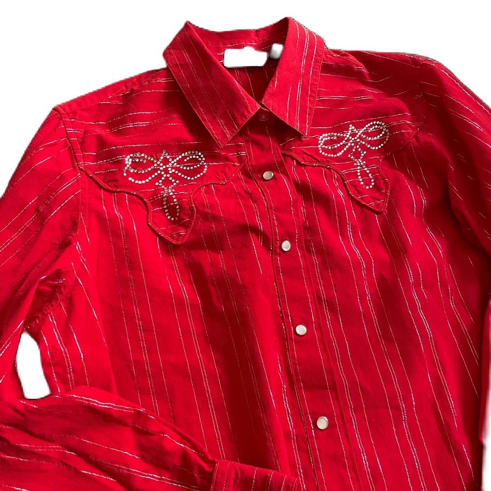 Rough Rider Rhinestone Button Down Size L - Picture 3 of 12